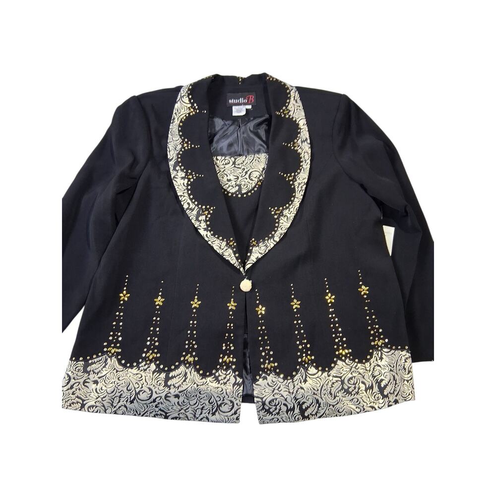 Vintage Y2K Studio B Rhinestone Women's size 20W Elegant Old Money Classy Blazer